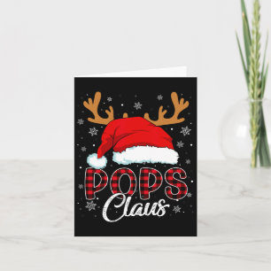 Cartão Pops Noel Chapéu do Papai Noel Rena Xadrez Vermelh