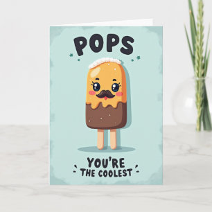 Cartão Popsicle de Arte do Pai Mais Legal Congelado