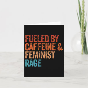 Cartão Por Cafeína E Feminista Fu Em Fúria