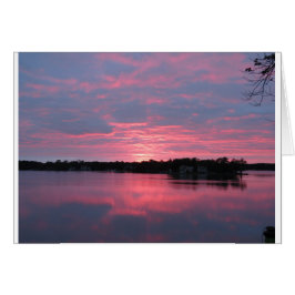 Cartão Por do sol bonito no lago #3
