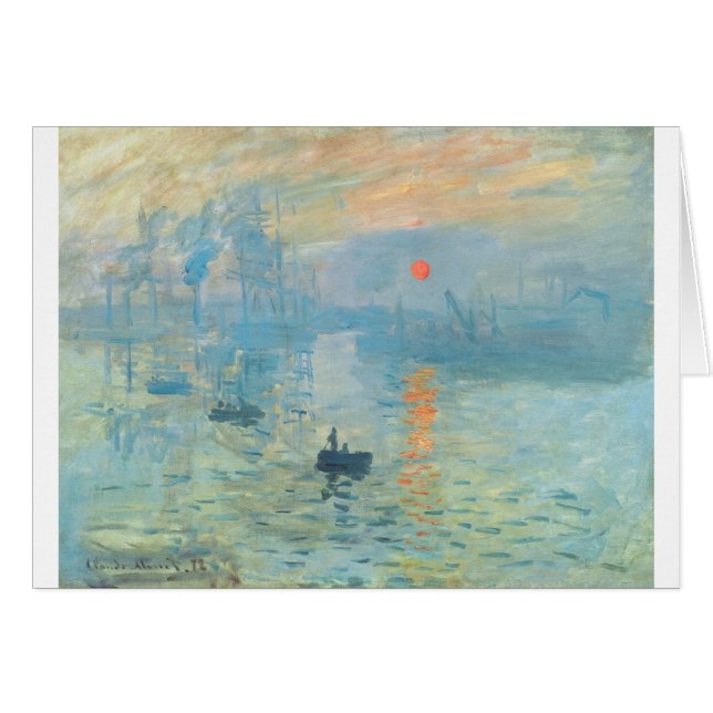 Cartão Por do sol - Claude Monet (Frente Horizontal)