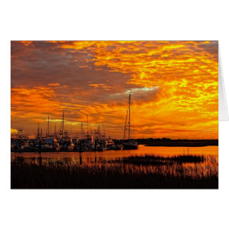 Cartão Por do sol da angra de Tolers