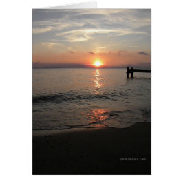 Cartão Por do sol da baía de Chesapeake