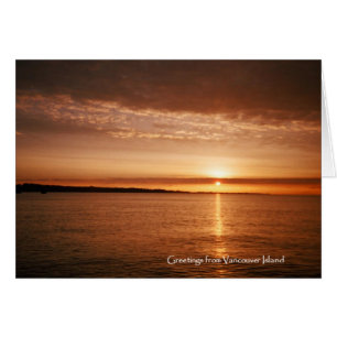 Cartão Por do sol da ilha de Vancôver