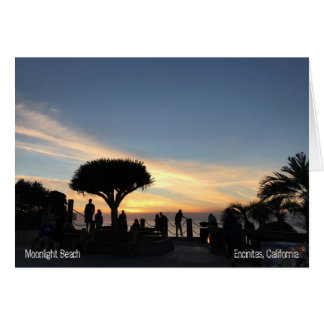 Cartão Por do sol de Califórnia sobre o oceano