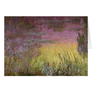 Cartão Por do sol de Claude Monet Waterlilies, 1915-26