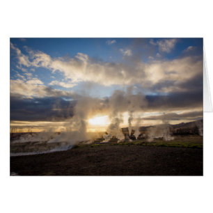 Cartão Por do sol de Islândia