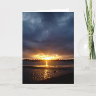 Cartão Por do sol de Kam do forte