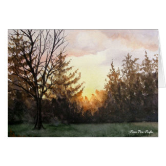 Cartão Por do sol de minha janela do estúdio