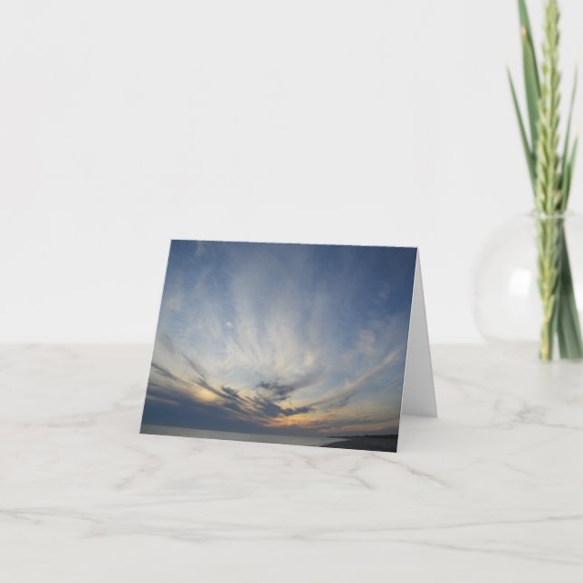 Cartão Por do sol de Nantucket (Frente)