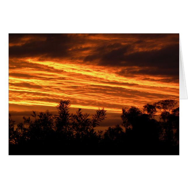 Cartão pôr do sol de verão em Canberra (Frente Horizontal)