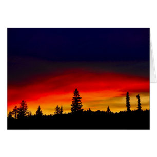 Cartão Por do sol de Yellowstone