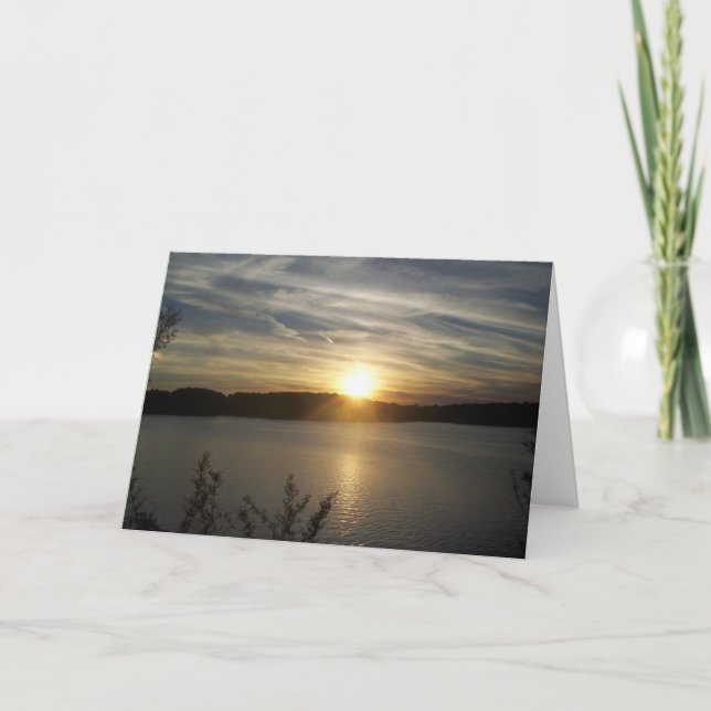 Cartão Por do sol do ANIVERSÁRIO (Frente)