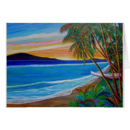 Cartão Por do sol do poço do tubarão