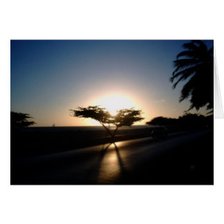 Cartão Por do sol em Aruba
