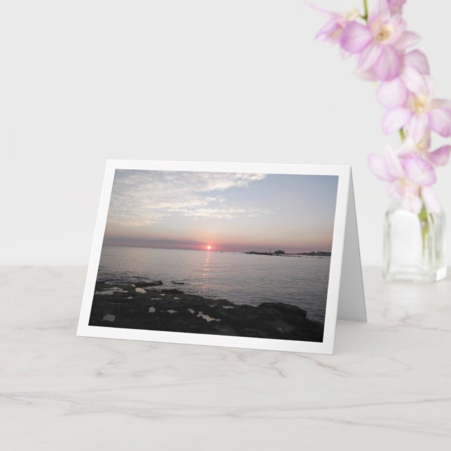 Cartão Pôr do sol em Pafos, Chipre (Orquídea)