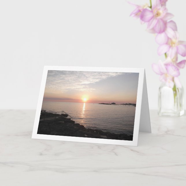 Cartão Pôr do sol em Paphos, Chipre (Orquídea)