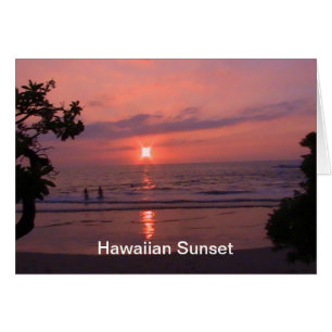Cartão Por do sol havaiano