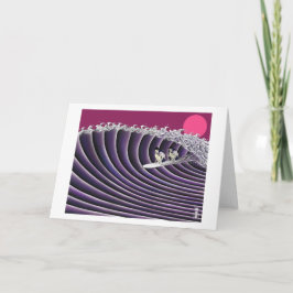 Cartão por do sol japonês que surfa