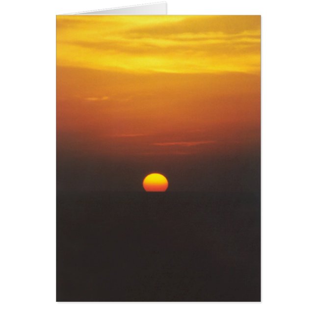 Cartão Por do sol - mar Mediterrâneo (Frente)