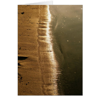 Cartão Por do sol na linha costeira