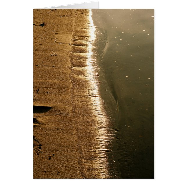 Cartão Por do sol na linha costeira (Frente)