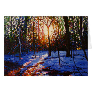 Cartão Por do sol na neve 2010