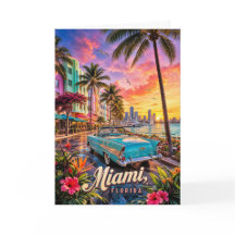 Pôr do Sol na Orla de Miami Flórida