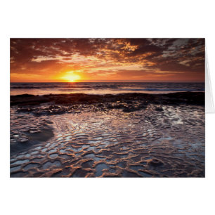 Cartão Pôr do sol na praia, Califórnia