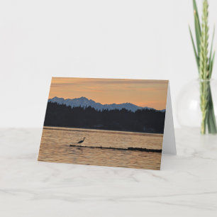 Cartão Pôr do sol nas montanhas da Olimpiadas - Arte Enq