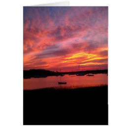 Cartão Por do sol no porto