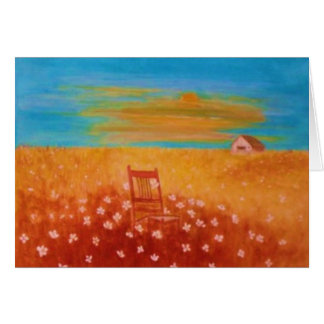 Cartão Por do sol nos campos