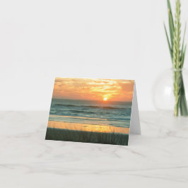 Cartão Por do sol Notecard da praia