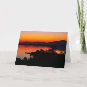 Cartão pôr do sol ouro, Gaborone Dam Botsuana