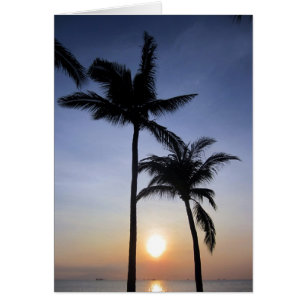 Cartão pôr do sol palma manila