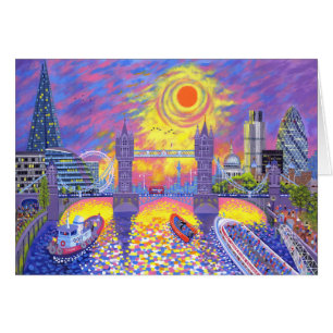 Cartão Por do sol: Piscina de Londres 2013