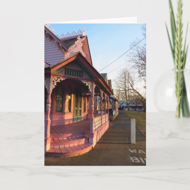 Cartão Pôr do sol quente no pão-de-gengérra - Vinha de Ma (Frente)