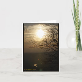 Cartão Por do sol: Rio de Shenandoah da movimentação da