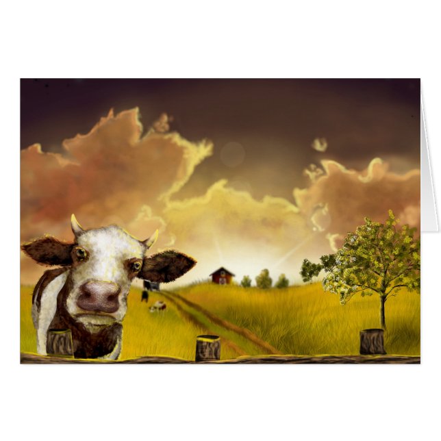 Cartão pôr do sol Saskatchewan (Frente Horizontal)