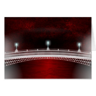 CARTÃO PÔR-DO-SOL SOBRE A PONTE DE HAPENNY