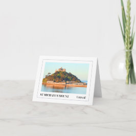 Cartão Pôr do sol sobre o Monte São Miguel, Cornualha