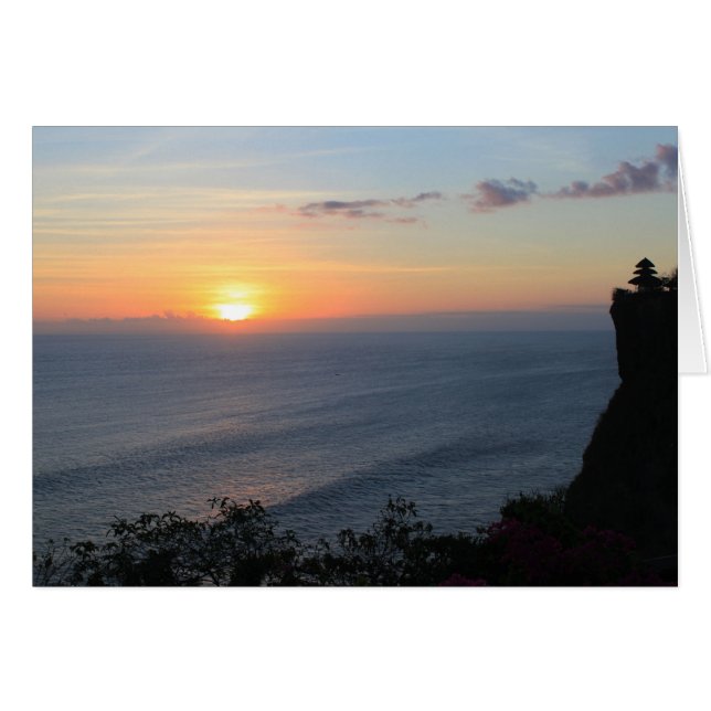 Cartão pôr do sol tropical (Frente Horizontal)