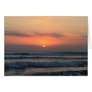 Cartão pôr do sol tropical