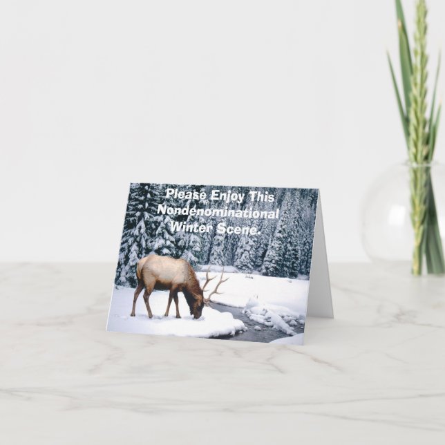 Cartão Por Favor, Aproveite Esta Cena De Inverno Não Deno (Frente)