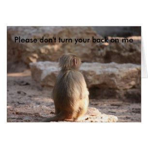 Cartão Por favor não gire sua parte traseira em mim