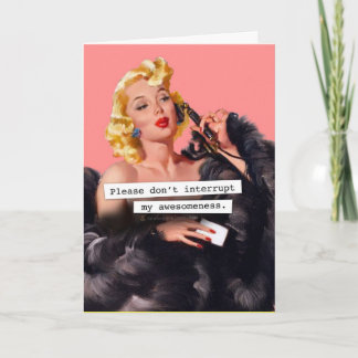 Cartão Por favor, não interrompa meu aniversário de sabed