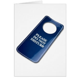 Cartão Por favor não perturbe