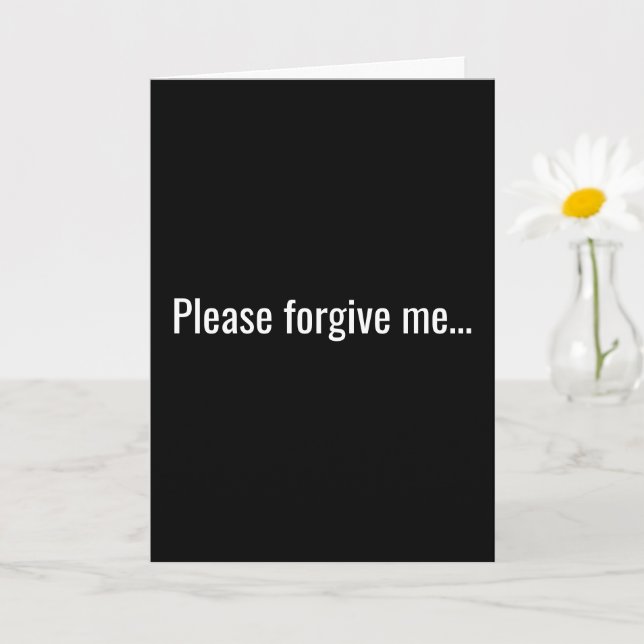 Cartão Por Favor, Perdoe-Me, Bebado Como Um Skunk (Planta pequena)