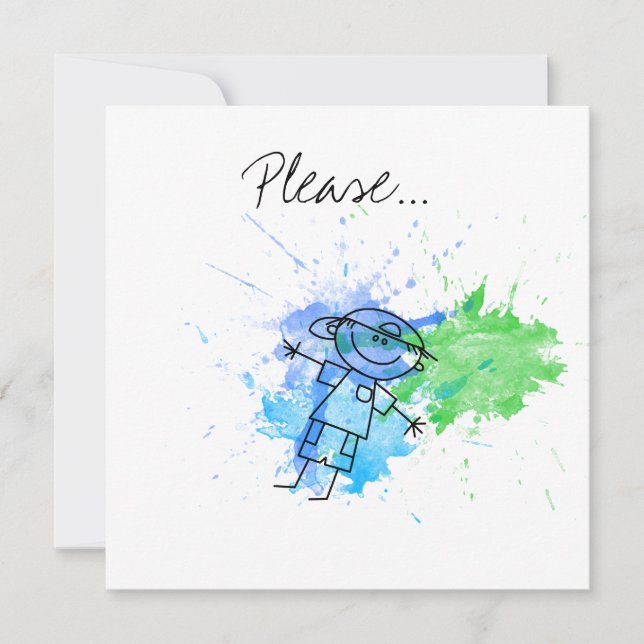 Cartão Por favor, você será meu padrinho? Garoto de Cartã (Frente)