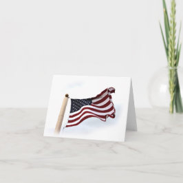 Cartão Por Muito Que Ele Acenasse A Bandeira Americana